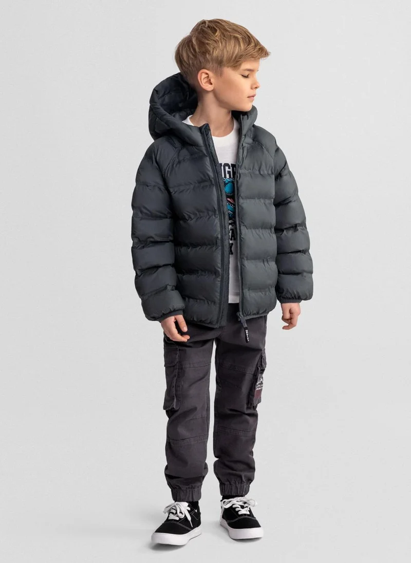 مينوتي boys lightweight hooded jacket emerald padded polyester 3-15 years